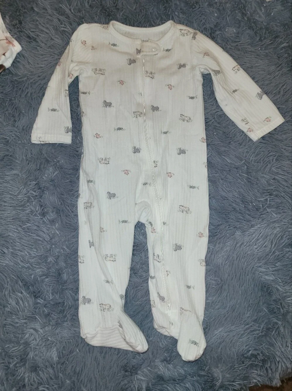 SET OF 5 Carter's Baby Footie Pajamas Size 9 Months